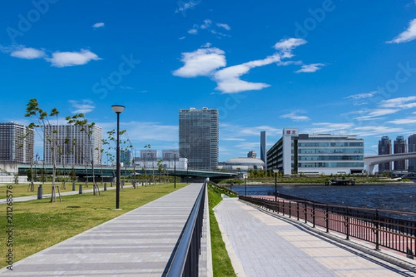 Fototapeta (東京都ｰ都市風景)豊洲の海浜公園５