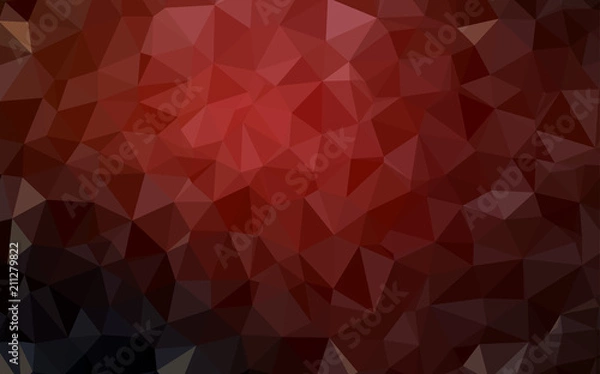 Fototapeta Dark Red vector triangle mosaic cover.