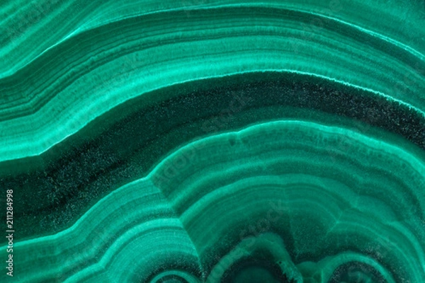 Obraz The green malachite. Photo texture. Macro.