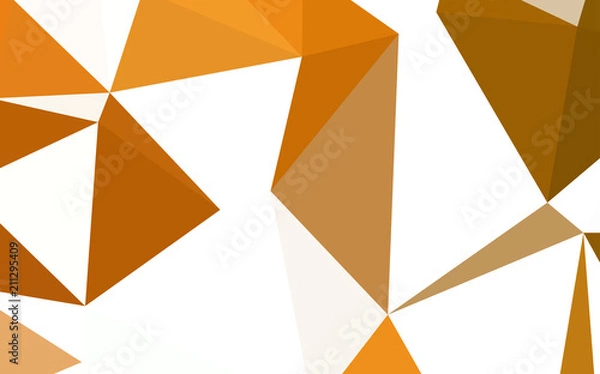 Fototapeta Light Orange vector gradient triangles texture.