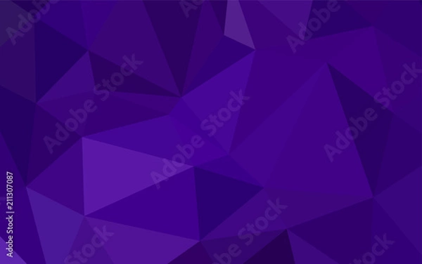 Fototapeta Dark Purple vector triangle mosaic texture.
