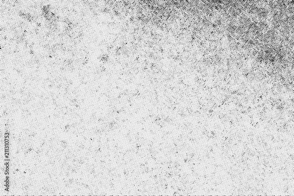 Fototapeta Subtle halftone vector texture overlay. Monochrome abstract splattered background.