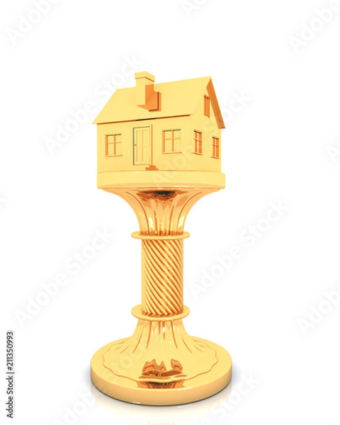 Obraz Golden house on podium