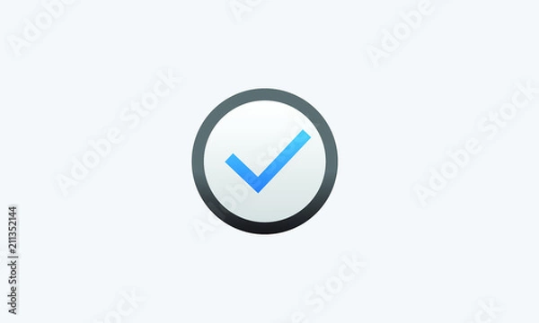Obraz correct checkmark icon button vector