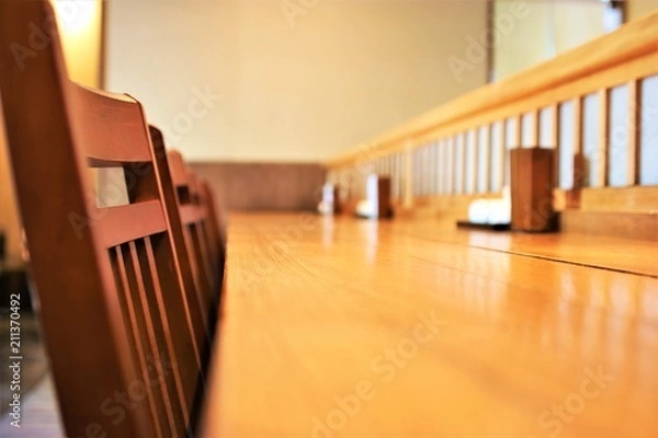 Fototapeta 日本の料亭のカウンター