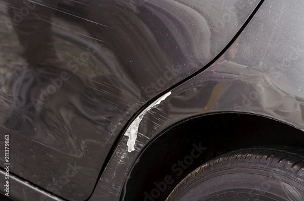 Fototapeta 車のドア付近の傷