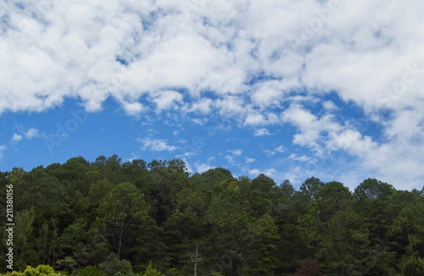 Obraz  sky with clouds and mountain