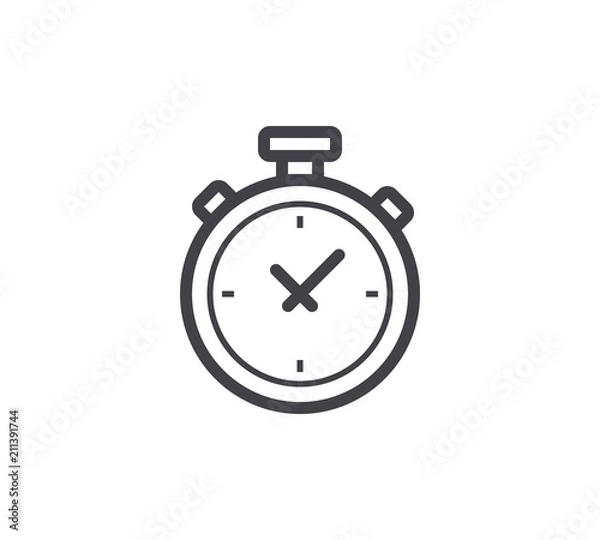 Obraz Stopwatch Line Icon. Editable Stroke.