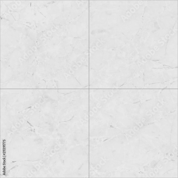 Obraz Natural marble square tile seamless texture map, diffuse