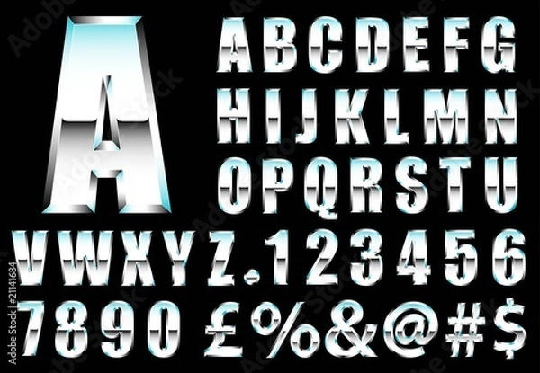 Obraz Czcionka Chrome