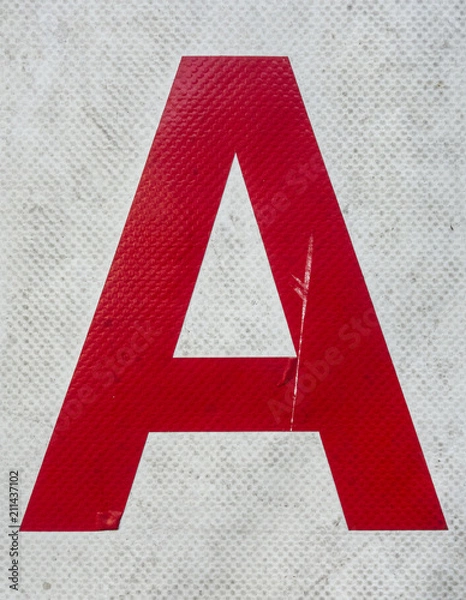 Fototapeta Written Wording in Distressed State Typography Found Letter A
