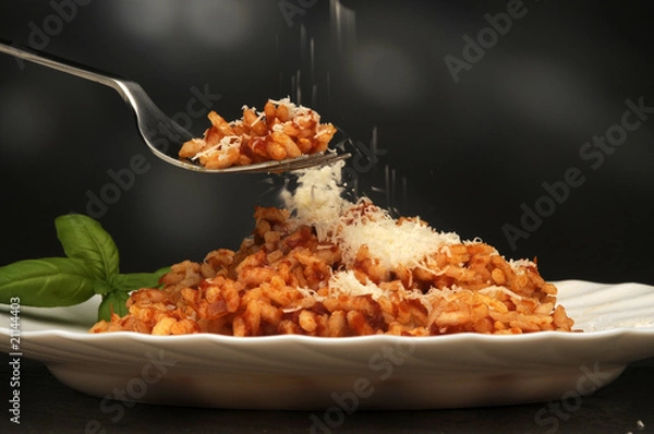 Fototapeta Risotto al ragù e formaggio grana