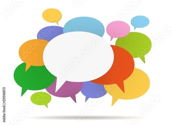 Fototapeta speech bubbles concept 3d illustration