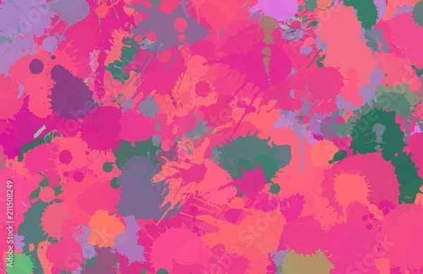Fototapeta paint like illustration abstract background of colorful vivid color