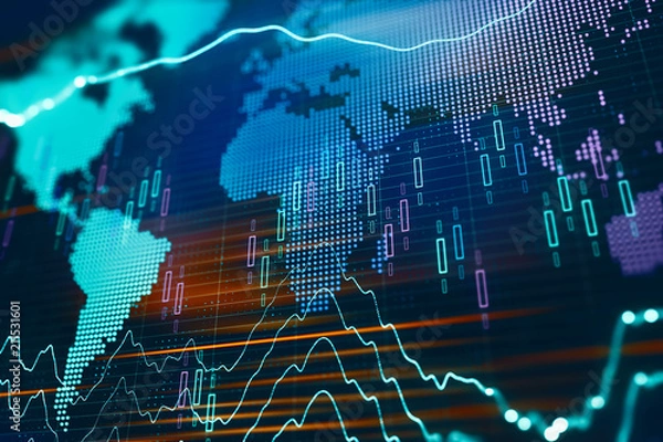 Obraz global financial chart