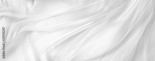 Obraz Biała jedwabna tkanina