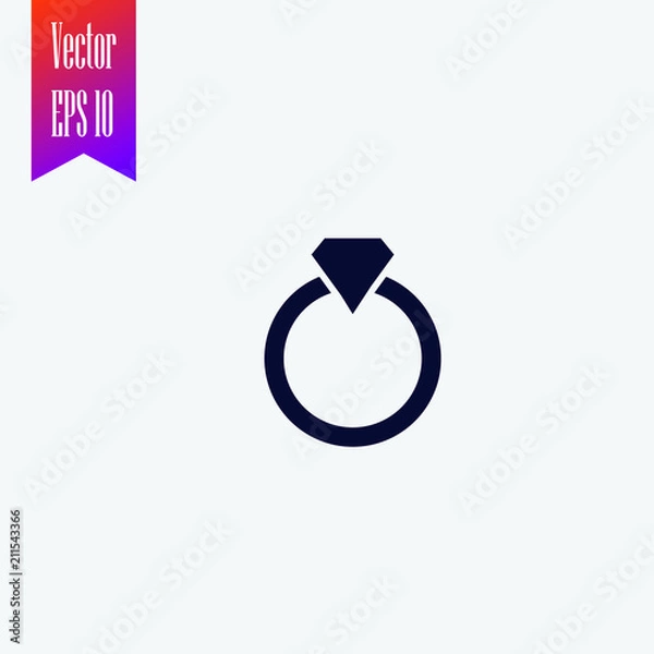 Obraz dimond ring icon vector