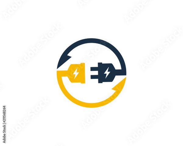 Obraz Electric Transfer Logo Icon Design Element