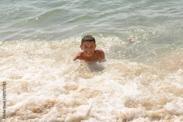 Obraz garçon à la plage