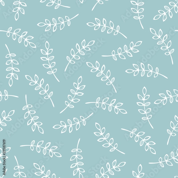 Fototapeta Vector seamless pattern of autumn leaves.