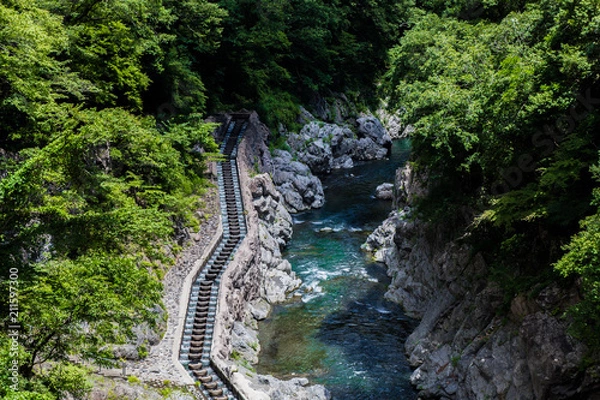 Fototapeta 白丸ダム 貯水　奥多摩