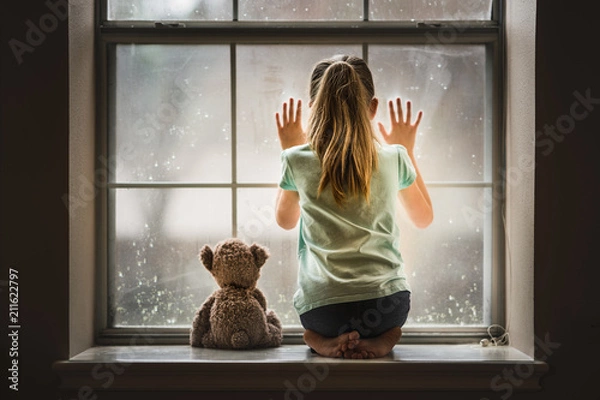 Obraz Dziewczyna z misiem