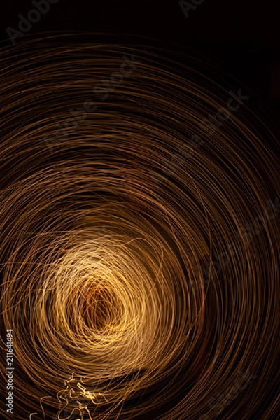 Obraz Spiraling light trails 
