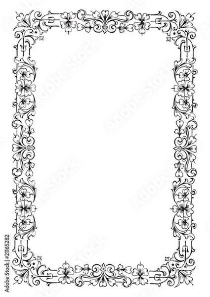 Obraz antique frame engraving (vector)