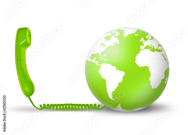 Obraz telecommunications concept - green