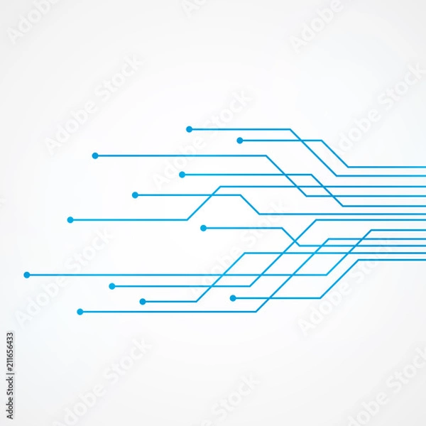 Obraz Abstract Technology Background , blue circuit board