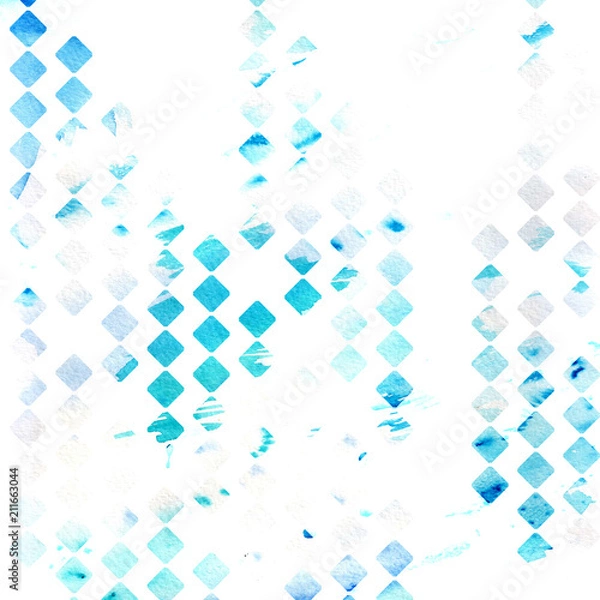 Obraz watercolour geometric pattern design, trendy background. Decoration graphic elegant texture