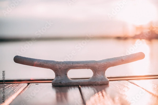 Obraz Dock cleat and rope 3