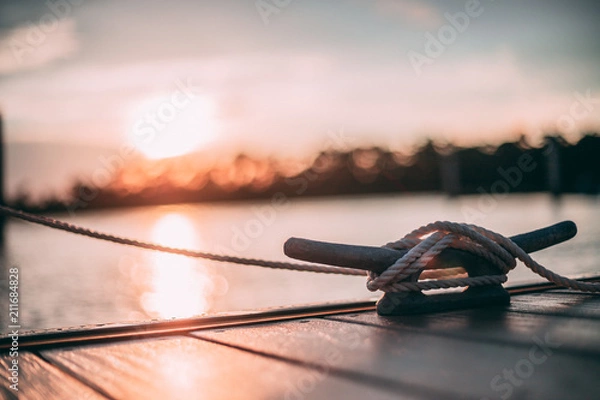 Obraz Dock cleat and rope 2