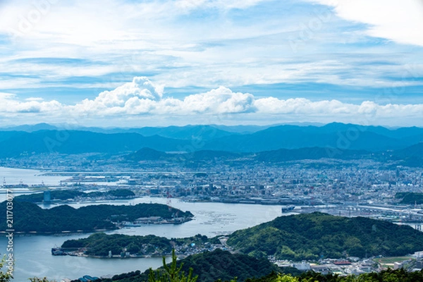 Fototapeta 広島市の遠景