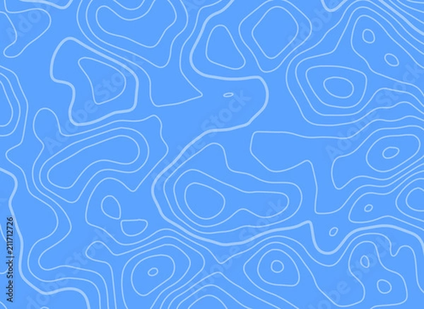 Fototapeta topographic contour lines in blue background