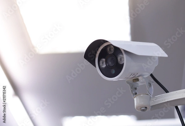 Obraz CCTV, IP Camera on the wall