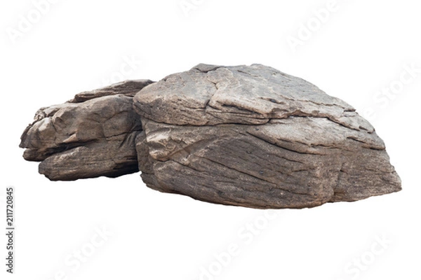 Fototapeta Rock Izolowany na białym tle

