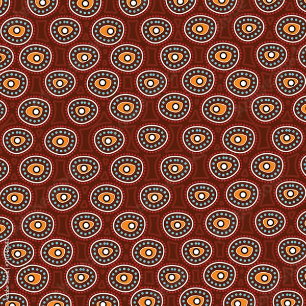 Obraz Aboriginal art vector dot background.