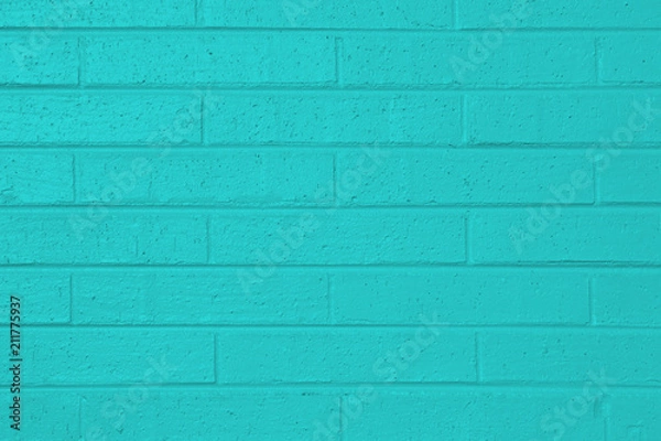 Obraz Turquoise Paint Brick Wall Texture
