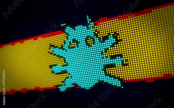 Obraz Virus symbol LED