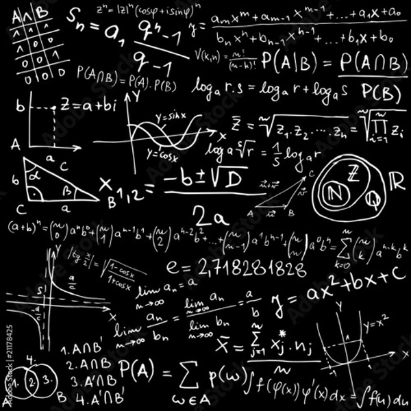 Fototapeta Mathematical formulas and equations