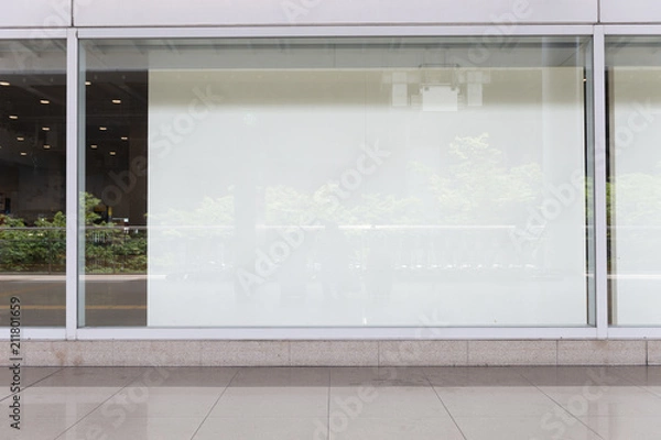 Fototapeta Shop Boutique Store Front with Big Window and Place for Name