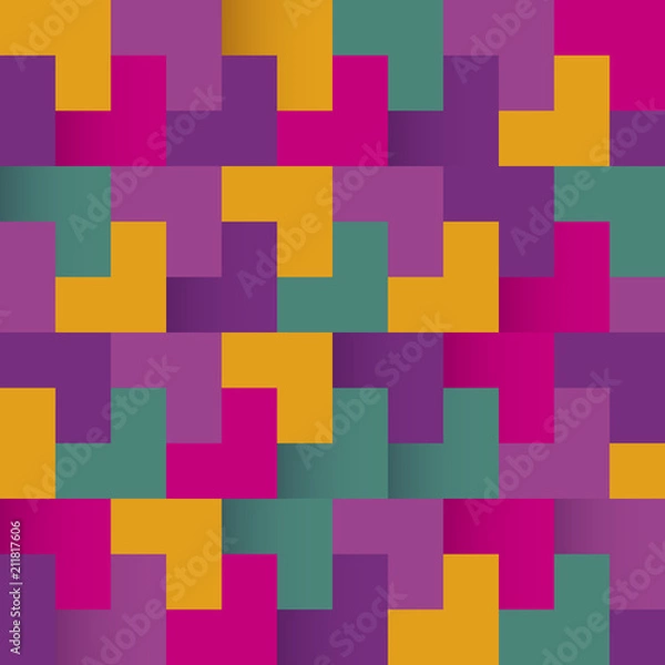 Obraz Colorful abstract background with squares. Seamless pattern. Bright colors