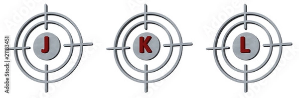 Fototapeta target j, k and l