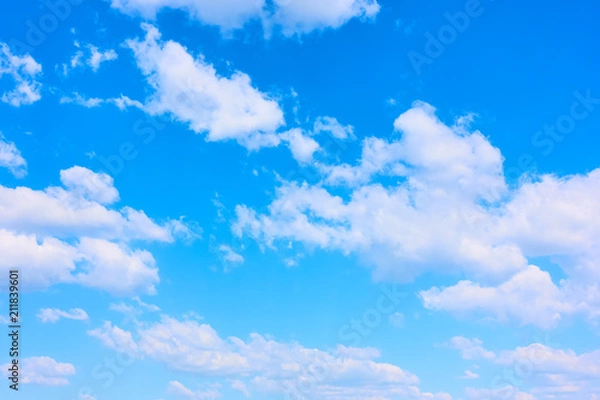 Fototapeta Blue sky with white clouds