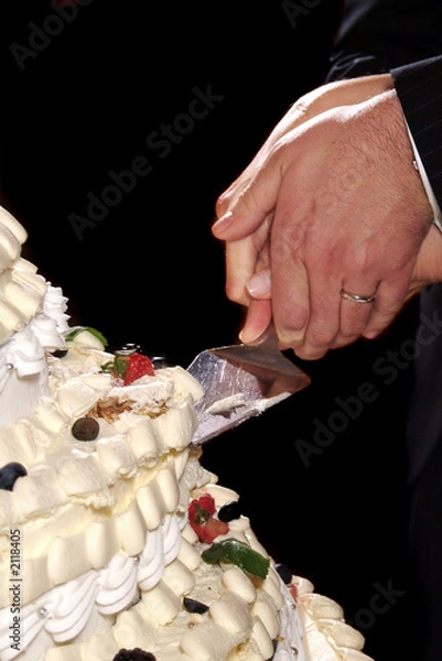 Obraz cutting the wedding cake