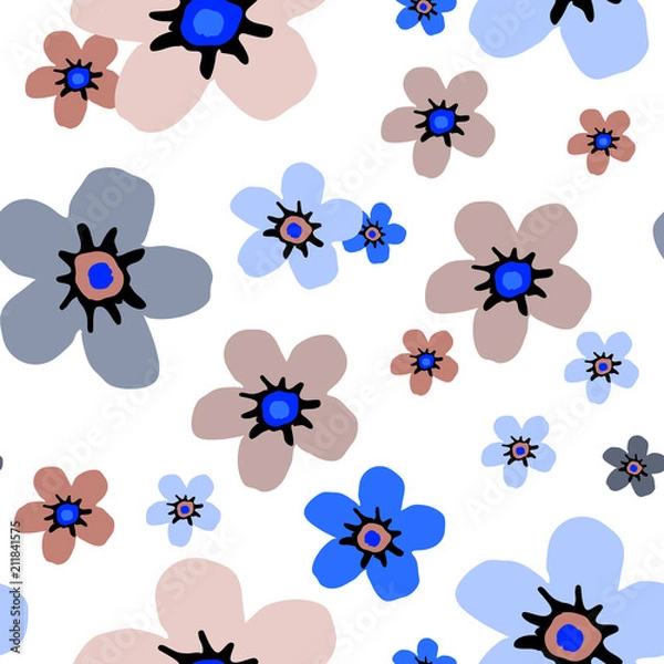 Fototapeta Simple floral pattern