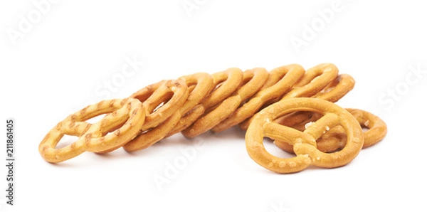 Fototapeta Salted pretzels isolated