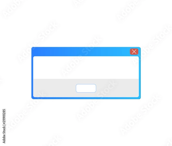 Obraz Vector Blank Retro Pop Up Window, Technology Background, Empty Frame Template Isolated.