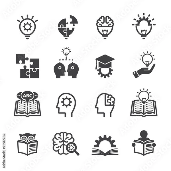 Fototapeta Knowledge icon set